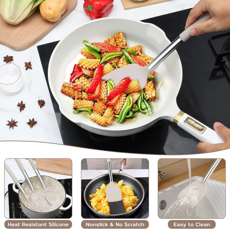 Onader Silicone Cooking Utensils Set of 15, Kitchen Utensils Set