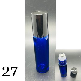 Unbranded 10ml Cobalt Blue Glass Roller Bottle – Refillable Essential Oil Rollerball