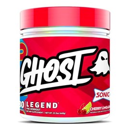 Ghost Legend Pre Workout Powder, Sonic Cherry Limeade - 30 Porciones - Preentrenamiento para Hombres y Mujeres con Colina, L-citrulina y Beta-alanina 