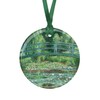 Christmas Tree Ornament, Porcelain Monet Japanese Footbridge fine Art Keepsake