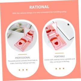 Baluue Portable Makeup Brush Set Travel-friendly Cosmetic Brush Kit Soft Bristles for Eyeshadow and Powder Includes Heart-shaped Storage Case for Women The Go