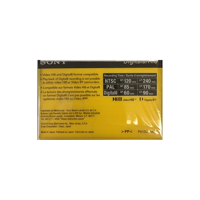 Sony Hi-8 HMPD 120 minute 2-Pack Video Camcorder Cassette Tapes