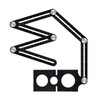 6 Fold Ruler Aluminum Alloy Portable Lightweight Black Folding Multi