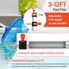 ACTREY Telescopic Pool Pole,12FT Extendable Pool Pole,Heavy Duty Aluminum Telescoping