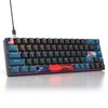 Mosptnspg Protable 60% Percent Gaming Keyboard Mechanical, Mini Compact Backlit
