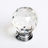ZJchao 8x 40 mm Transparent Crystal Glass Knobs; handles for