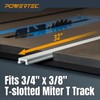 POWERTEC 32" Miter T Track w/T-Bar for Table Saw, Router