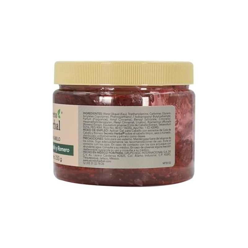 Secreto Herbal Gel Fijador para el Cabello con Cola de