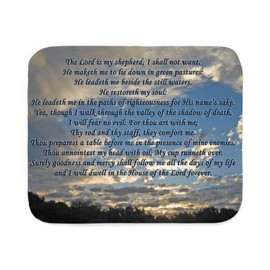 CafePress Beautiful Psalm 23 Sherpa Fleece Throw Blanket 60" L x 50" W