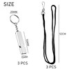 MEMOFYND 3 Pieces Silver Double Running Whistle with 3 Pieces