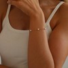 foyjoey Stainless Steel Gold Pearl Beaded Chain Bracelets for Women
