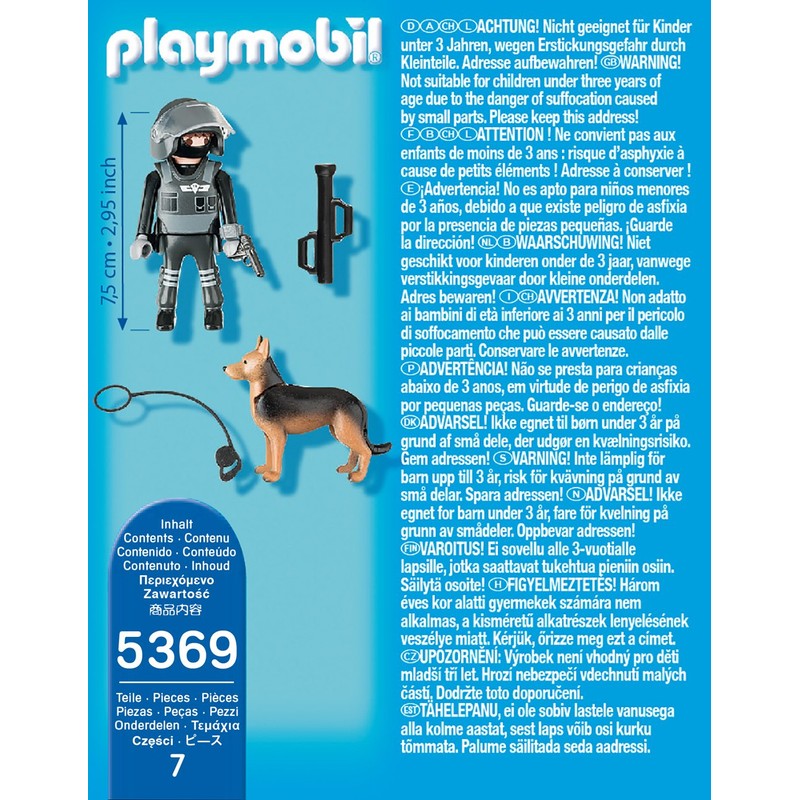 Playmobil 5369 Specials Plus Tactical Police Dog Unit Toy