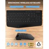 Wireless Keyboard and Mouse, Wrist Rest, Phone Holder, Batteries Included,