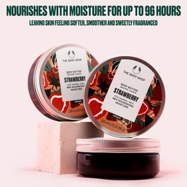 The Body Shop Manteca corporal de fresa, suavizante hidratante corporal, 6.75 oz., 1