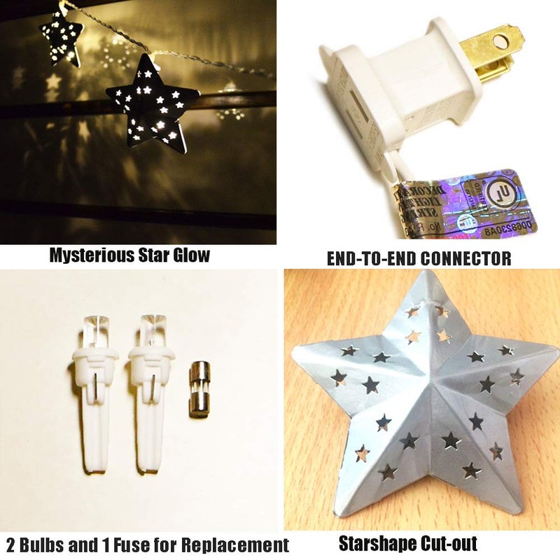 ACRAFT Twinkle Star String Lights Plug in Fairy Lights for