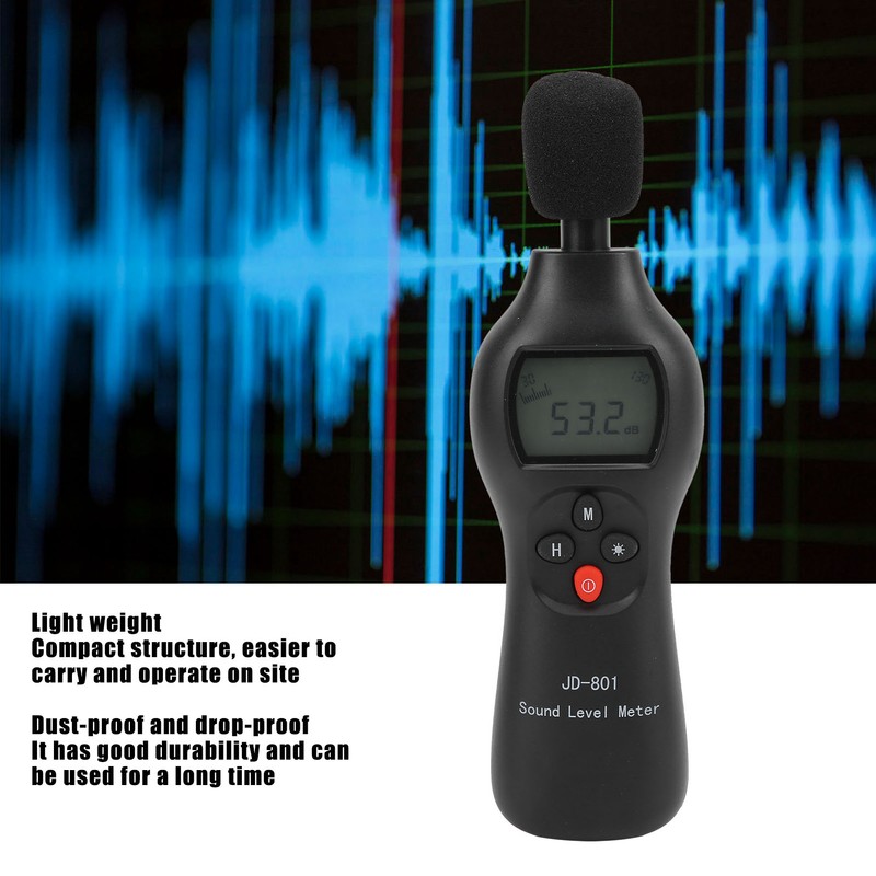 Digital Noise Detector Sound Level Measurement LightWeight LCD HighResolution Sound