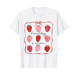 Dermatology Is My Jam Cute Strawberry Dermatology Skincare T-Shirt