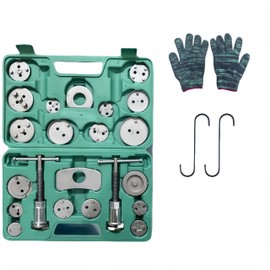 KECEYU 26pcs Heavy Duty Disc Brake Piston Caliper Compressor Rewind Tool Set and Wind Back Tool Kit for Brake Pad Replacement Reset, Fits Most American, European, Japanese Autos (Black)