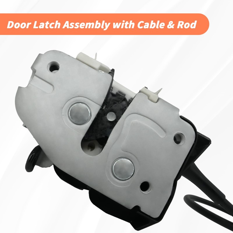 Blycorul Rear Door Latch Assembly with Cable & Rod, Right