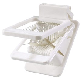 Westmark Kombi-Eierteiler/Eierstückler, einzeln gespannte Schneiddrähte aus Edelstahl, Kunststoff/Rostfreier Edelstahl, Weiß, 10752260