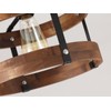Rustic Farmhouse Wood Flush Mount Ceiling Light Fixture 1 Light