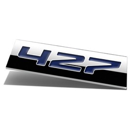 Auto Dynasty Chrome Finish Metal Emblem 427 Badge (Blue Letter)