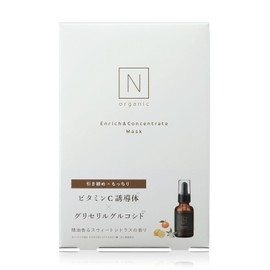【プチギフトセット 箱入り】 N organic Basic フェイスマスク エンリッチ&コンセントレートマスク ビタミンC美容液 保湿力 ハリ 乾燥肌 敏感肌 肌荒れ 柑橘系の香り 4枚入り エヌオーガニック
