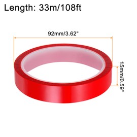 QUARKZMAN 2 Rolls Heat Tape High Temperature Heat Resistant Tape 15 mm x 33 m (108 ft) Sublimation Thermal Heat Transfer Tape for Sublimation Press No Residue Red