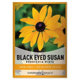 Gardeners Basics, Black Eyed Susan Seeds for Planting - Rudbeckia Hirta Flower Seeds for Cut Flower Gardens Beautiful Yellow and Black Flowers to Grow in Your Garden