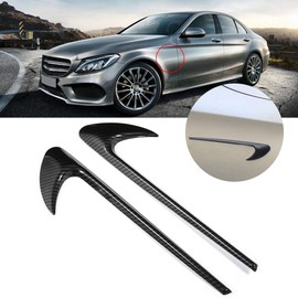 Car mudguard sticker, car mudguard trim, car mudguard, side slots, decoration, carbon fibre style, fits CES CLS class W205 W213