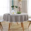 meioro Round Tablecloth with Striped Tassels Table Protector Linen Table