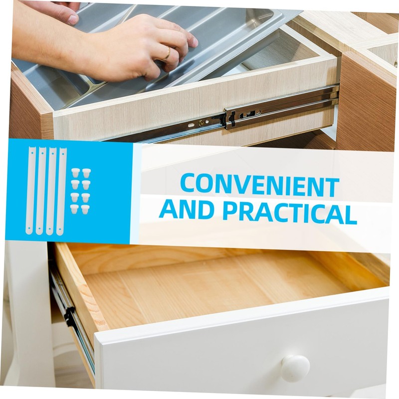 Operitacx 2 Sets Slide Tracks Smooth Glide Drawer Guide Rails