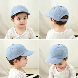 Pesaat Baby Peaked Cap Boy Baseball Cap Children's Sun Hat UV Protection Baby Boy Baseball Cap Children Boys Summer Hat (Sky Blue, Size 46 cm 3-6 Months)