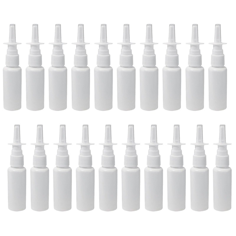 QUUPY 24PCS 30mL/1oz Empty Refillable Plastic Nasal Spray Bottle Container