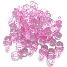 CARTOON 100pcs Pink Plastic Pacifier Dummy Party Favors Party Favors Ceremony Decoration 2cm