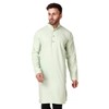 In-Sattva Men's Indian Banded Classic Collar Pure Cotton Long Kurta