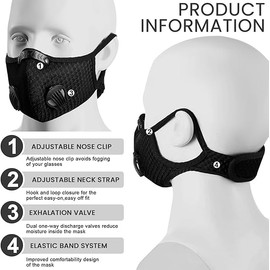 Threlaco 2/4/8 Pack Dust Mask Reusable Respirator Face Mask with Activated Carbon Filters for Woodworking Mowing Dust