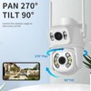 Dual Lens Security Camera Two Night Vision 3MP IP66 2304x2592