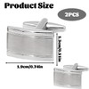 Men's Silver Cufflinks - Rectangle Cufflinks for Wedding, Business &