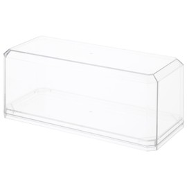 Pioneer Plastics 143C-BC Clear Plastic Display Case with Clear Base for 1:43 Scale Cars, 6.125" W x 2.625" D x 2.25" H