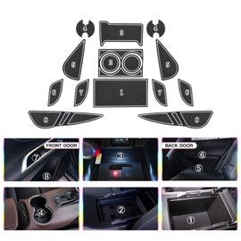 SKTU for 2021 2022 2023 2024 Toyota Venza Door Slot Mat Venza XU80 Non-Slip Interior Door Groove Gate Pad Fit 2023 2024 Toyota Venza Second Generation Door Compartment Cup Center Console Liners(White)