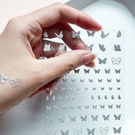 Glitter Face and Decorating Stickers Shape Sticker White Heart 5ea