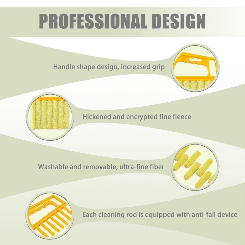 YAFIYGI Blind Cleaner Brush Washable Window Mini Duster Cleaning Tool
