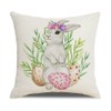 Meagtlva Rabbit Easter Pillow Covers 18x18 Set of 2 Easter