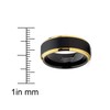 Metal Masters Co. Mens Tungsten Ring Wedding Band Beveled Edges