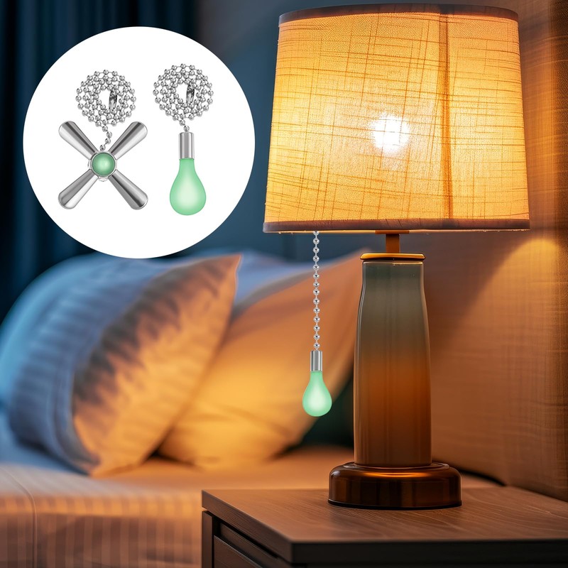 Bruislard 2 Pcs Glow in The Dark Ceiling Fan Chain