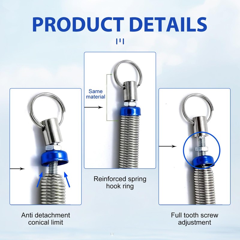 Opuweiy 2 PCS Car Trunk Lid Metal Spring, Stainless Steel