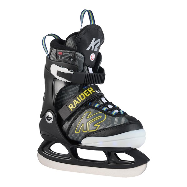 K2 Raider Beam Boys Adjustable Ice Skates - Gray/Yellow /