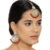 Aheli Exquisite Design Faux Kundan Beaded Earrings Maang Tikka Set