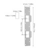 Door Strike Plate Double Holes Steel Reinforced Strong Easy Install